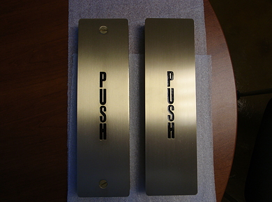 Custom Bronze Push Plates 
