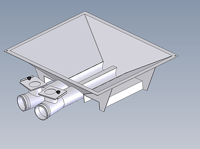 Aluminum Truck Discharge Engineering Rendering