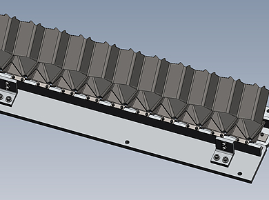 Bottle Alignment Chute Assembly Engineering Render