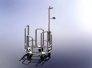 Carboy Cart Engineering Render