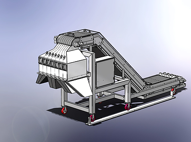 Press Discharge System Engineering Render