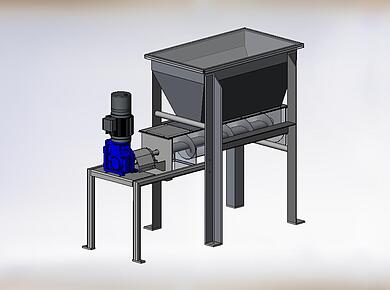 Screw Conveyor Engineering Render 