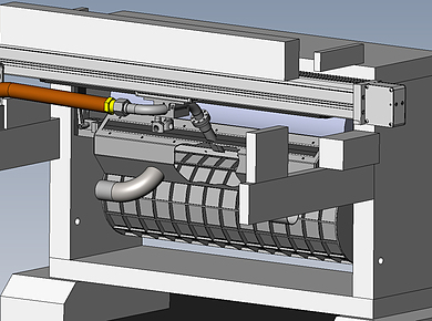 Spray Jet Roller Cleaner Engineering Render