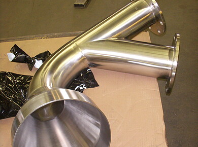 Custom Divert Pipe & Hopper Assembly Stainless Steel Fabrication
