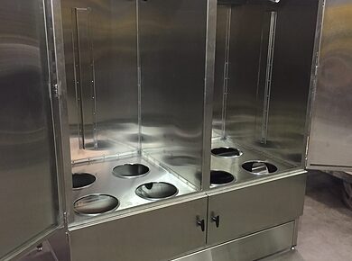 Stainless Drying Cabinet Open 