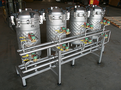 Custom Stainless Jacketed Tank Skid 