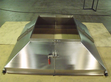 Custom Clamshell Hopper 