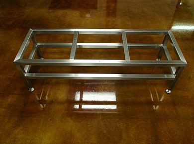 Custom Stainless Museum Bench Frame 