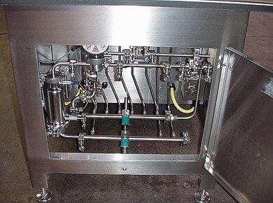 Custom Stainless Pipe Cabinet