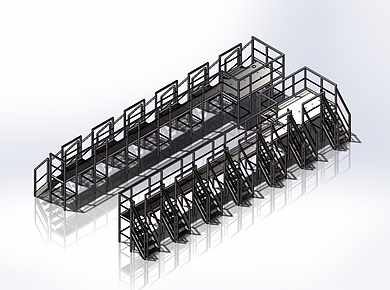 Custom Platform Assembly Engineering Drawing