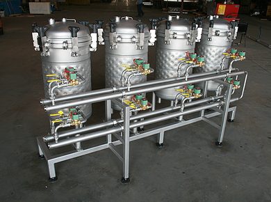 Custom Stainless Steal Pressure Vessel Skid