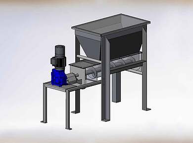 Custom Screw Conveyor Engineering Render