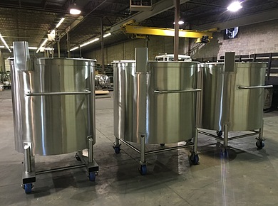 Three Stainless Steel Tanks