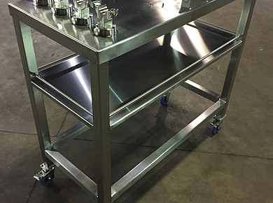 Custom Stainless Pump Table 