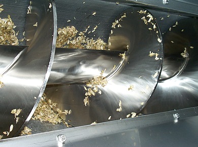 Stainless Sanitary Screw Conveyor with Screen